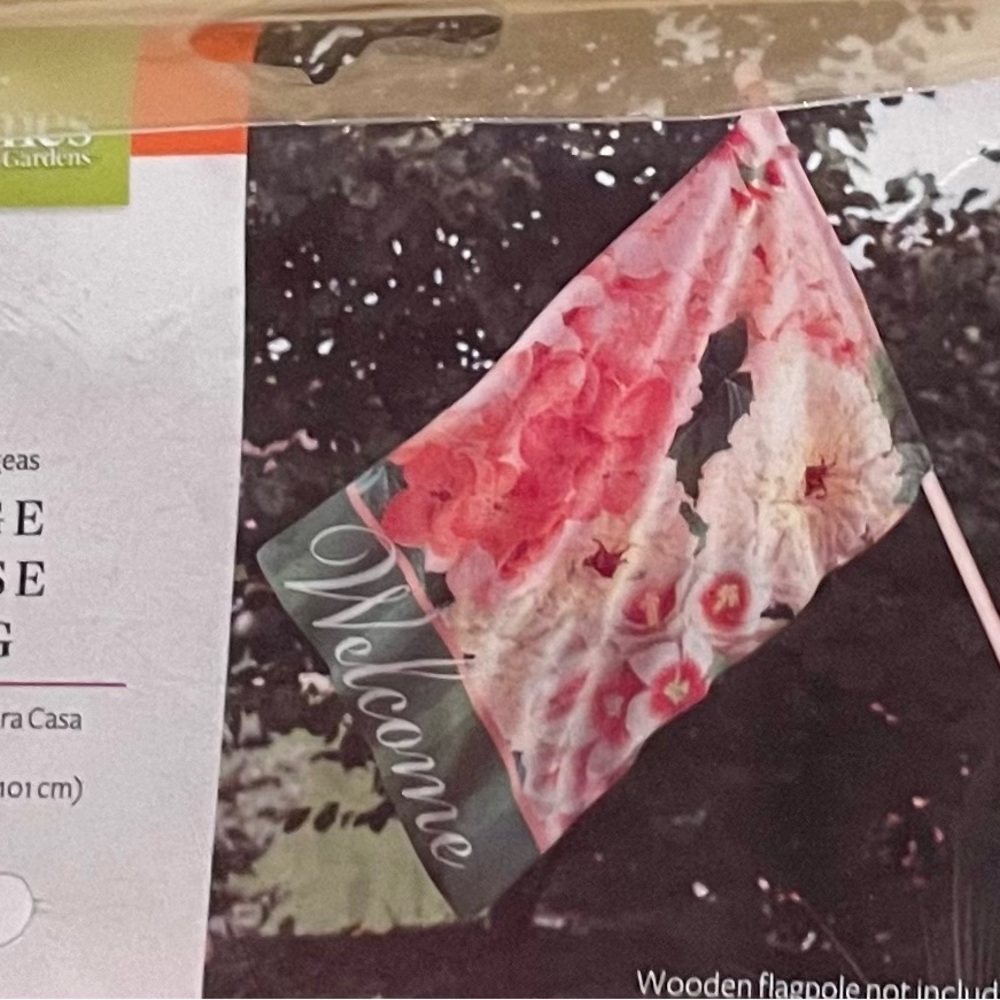 Better Homes & Gardens Floral “Welcome” Flag for front of house